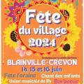 Affiche fete du village 2024 2